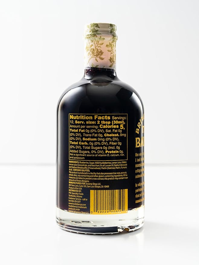 Huckleberry Syrup - Premium Breakfast made with real wild huckleberries & blueberries - Wild Mountain Huckleberry Pancake, Waffle & Dessert Syrup