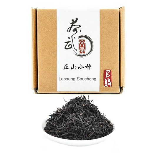 ChaWuWarmSun [B] Lapsang Souchong Black Tea,No Smokey,3.5oz/100g,Loose Leaf Chinese Hong Cha