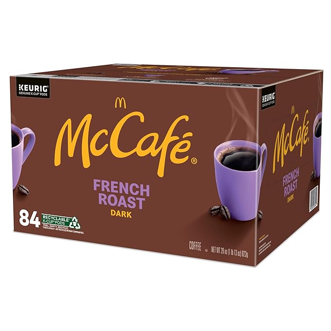 McCafe French Roast, Keurig Single Serve K-Cup Pods, Dark Roast Coffee Pods, 84 Count