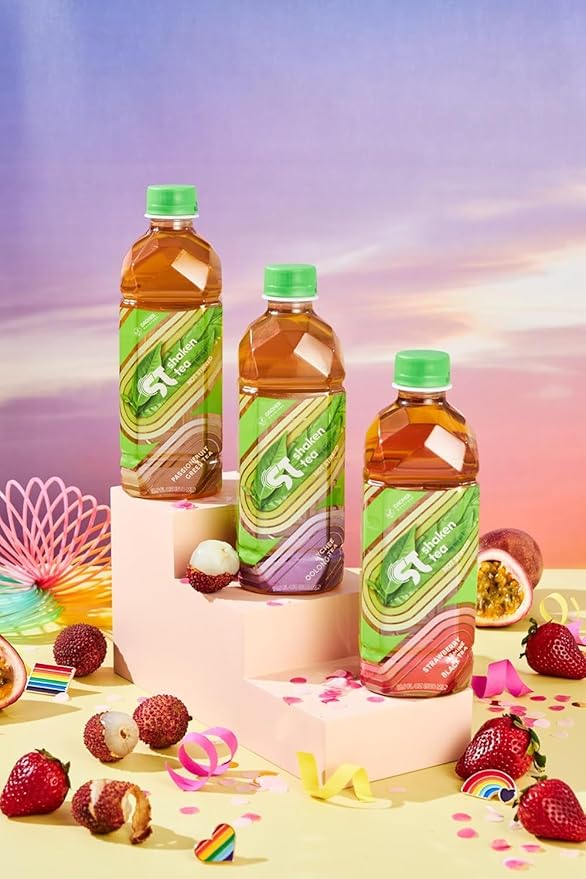 Shaken Strawberry Jasmine Black Tea – Real Leaf Brewed Iced Tea, Asian-Inspired Flavor, Non-GMO, 16.9 fl oz Bottles (Pack of 12)
