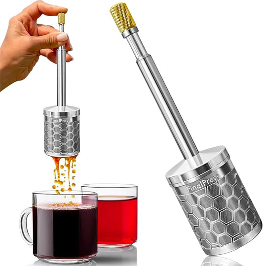 Original Coffee & Tea Maker ??Portable Stainless Steel Micro French Press ??Patented 3-in-1 Technology for Hot, Iced & Cold Brew ??Perfect for Home, Camping & Travel (UPGRADED V2)