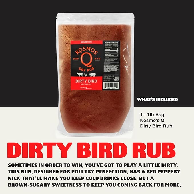 Kosmos Q Complete Turkey Brine Kit - Full Seasoning Kit with Turkey Brine, Dirty Bird Spice Shaker & Cherry Apple Habanero BBQ Glaze - Brine, Rubs, and Glaze for a Tender, Juicy Turkey