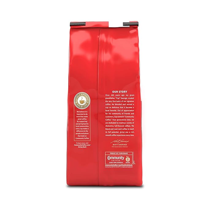 Community Coffee New Orleans Blend 72 Ounces, Special Dark Roast Ground Coffee, 12 Ounce Bag (Pack of 6)