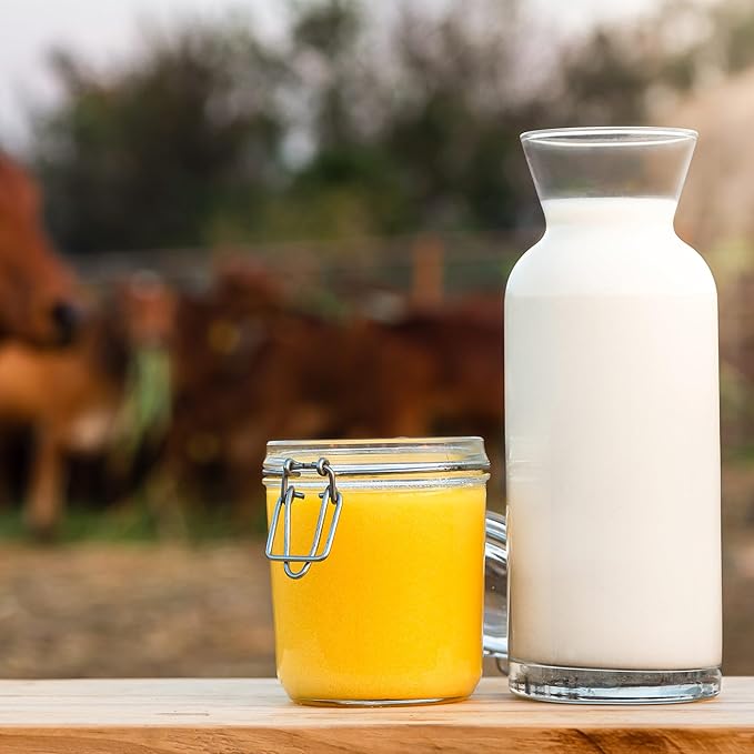 Ghee Butter Organic Grass Fed A2 Cow Ghee 3.3 fl oz (100 ml) | Gir Cow Bilona Desi Ghee | Non-GMO, Lactose-Free, Keto Friendly - Two Brothers Organic Farms A2 Desi Cow Ghee