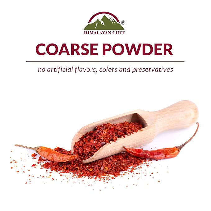 Himalayan Chef Red Crushed Pepper Shaker - Organically Crushed Red Chili Pepper Flakes Great for Pizza, Chowder, Seafood, and Pasta (3.88 Oz)