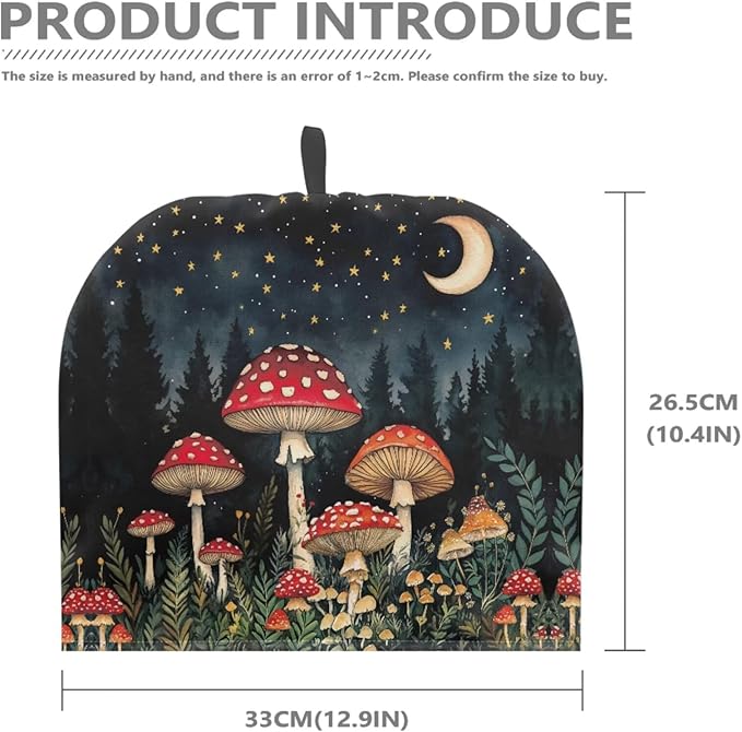 Mushroom Print Tea Cozy Creative Insulated Tea Cosy Extra Thick Home Kitchen Decoration Creative Gifts Dust Teapot Cover Kitchen Accessories for Travel
