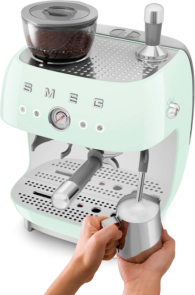 Smeg Semi-Automatic Espresso Machine (Pastel Green)