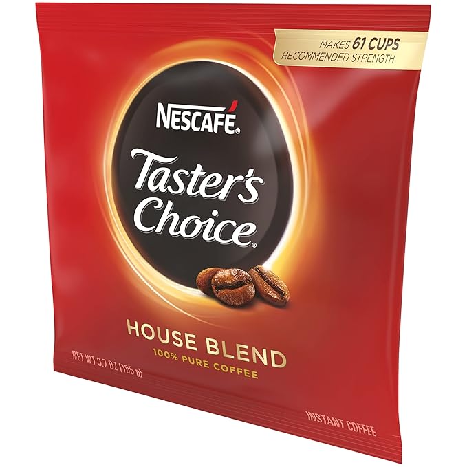 Nescafe Instant Coffee, Taster's Choice Light Roast, Foodservice Coffee, 3.7 oz Pouch