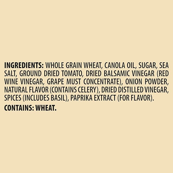 Triscuit Balsamic Vinegar & Basil Whole Grain Wheat Crackers, Lunch Snacks, Bulk Snack Crackers, 6 - 8.5 oz Boxes