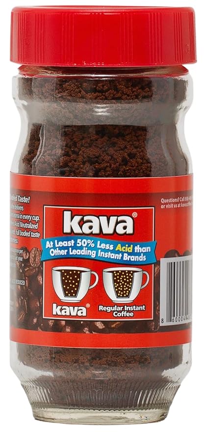 Kava Acid Neutralized Instant Coffee, 4 Ounce (Pack of 12)