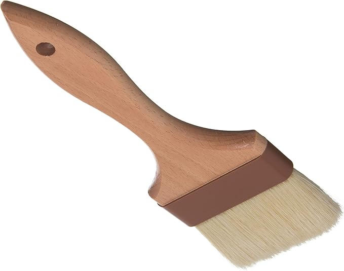 SPARTA 4037500 Boarhair Basting Brush, Flat Brush with Sturdy Wood Handle, 9.25"L x 3"W, Wood Handle