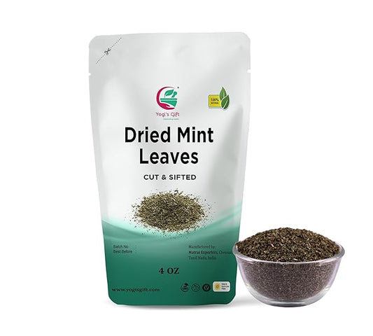 Dried Mint Leaves 4 oz | Peppermint Leaves For Tea & Savoury | Non-GMO, Ethically Sourced, Cut & Sifted | Bulk Tea Loose Leaf - Yogi?셲 Gift짰