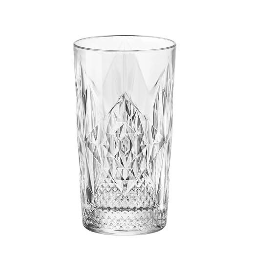 Bormioli Rocco Bartender Stone 16.5 oz. Cooler Glasses, Clear, Set of 6