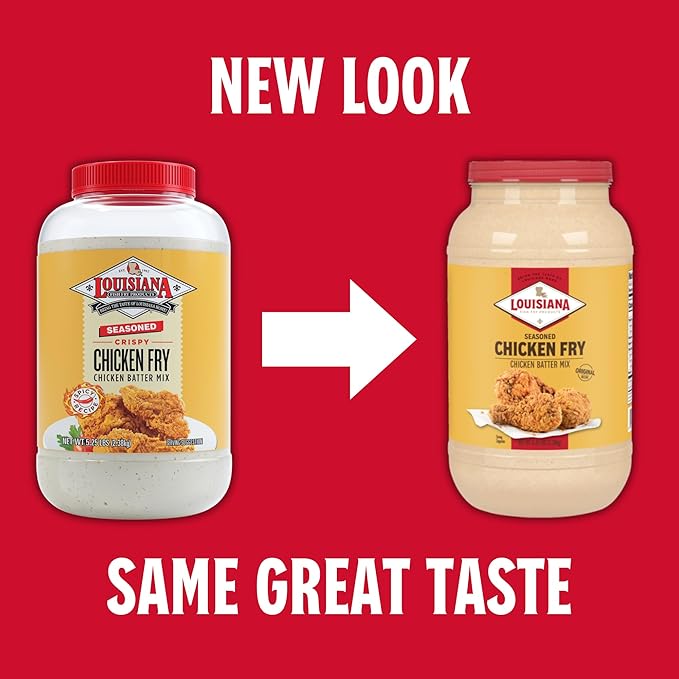 Louisiana Seasoned Chicken Fry Batter 1 Gallon - 5.25lbs - Crispy Southern Coating Mix for Fried Chicken - Delicious and Convenient Coating Filled with Cajun Flavor - Easy to Make Recipe - Just Add Water
