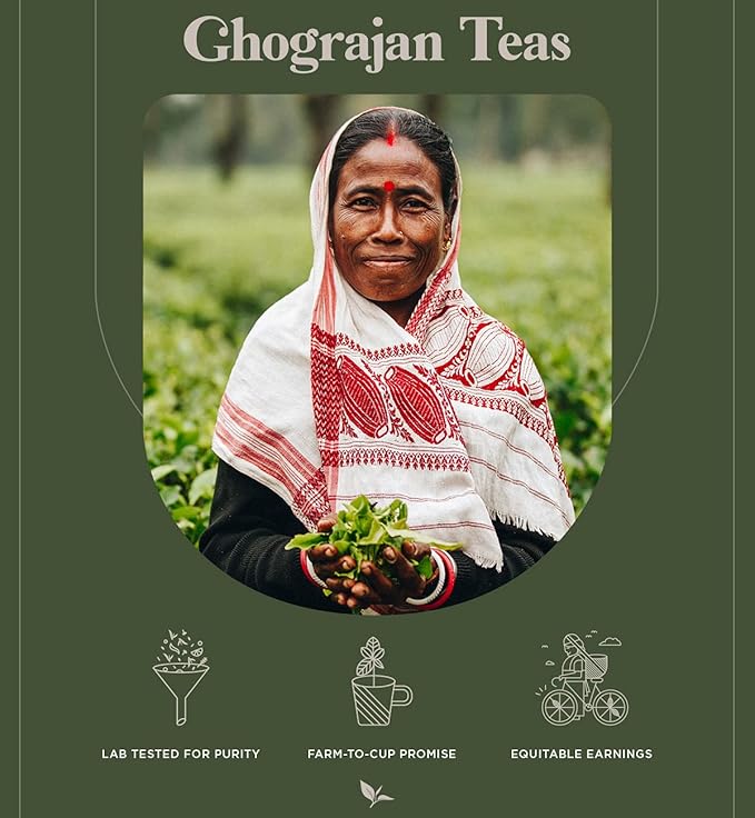 Loose Leaf Chai Tea (200+ Cups) - Fresh Harvest - Assam CTC Black Tea Blended with Cinnamon, Cloves, Ginger and Cardamom - Direct from Our Family-Owned Estate in India - 1 Pound Bulk Pouch