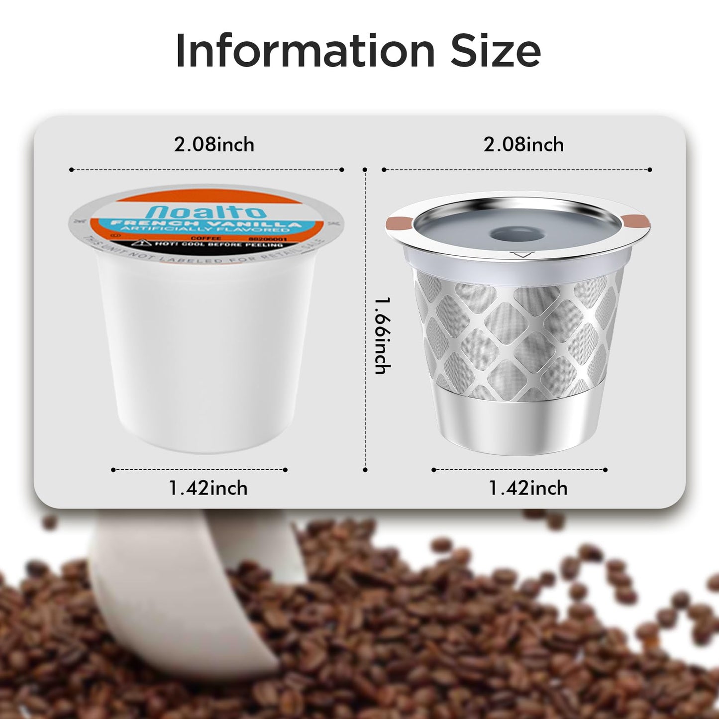 Reusable k Cup Coffee Filters,Universal stainless steel Refillable k Cups Filter Use for K 2.0 and