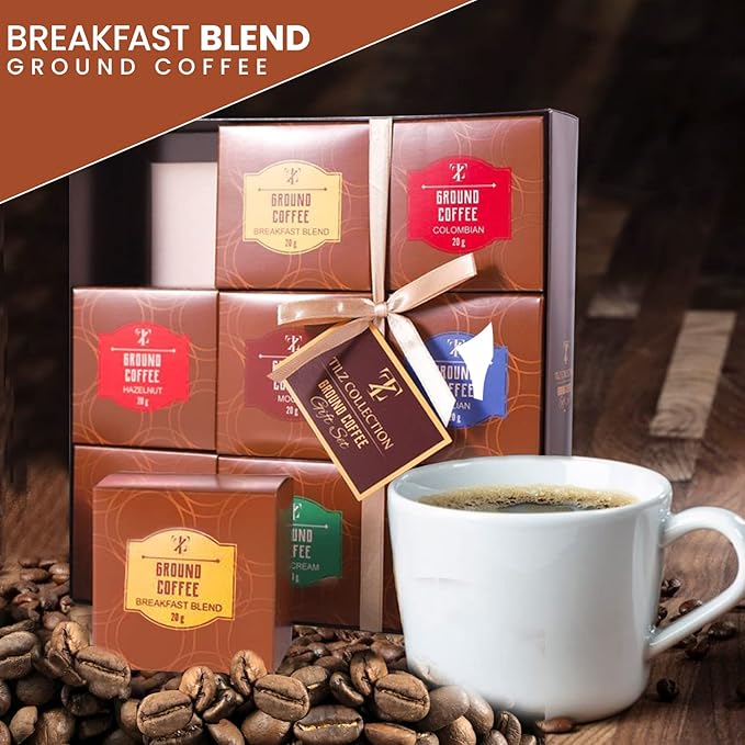 Coffee Gifts - Gourmet Coffee Gift Set |9 Ground Coffee Assortment Gift Set |Coffee Sampler Gift Set, Tasting Kit |Gifts For Coffee Lovers |Ground Coffee Gift Basket |Gifts For Men And Women