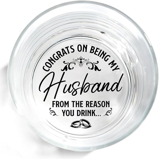 NewEleven Husband Birthday Gift - Meaningful Gift, Funny Keepsake For Husband, Him - Funny Gifts, Whiskey Present For Husbands From Wife, Her - Whiskey Glass