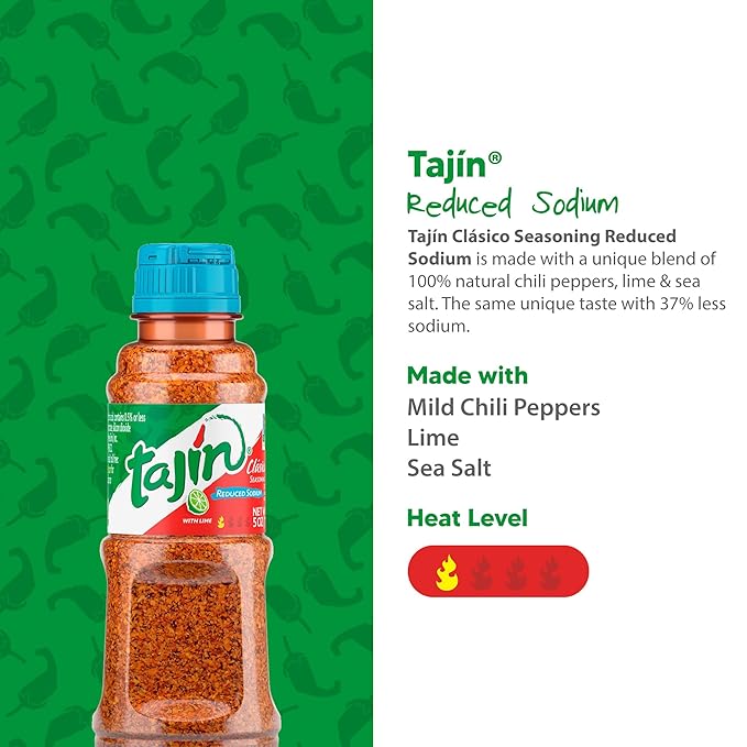 Tajín Clásico Reduced Sodium Seasoning 5 oz (Pack of 2)