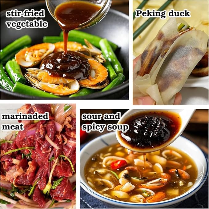 Gluten Free Hoisin Sauce, Exclusive Formula, The Soul of Asian Flavors, Low Sodium Vegan, No Preservatives, Tips for Simmered, Marinade, Stir-Fry, Soups, Pizza, 13.5oz (Pack of 2)- Sauce Grandmaster