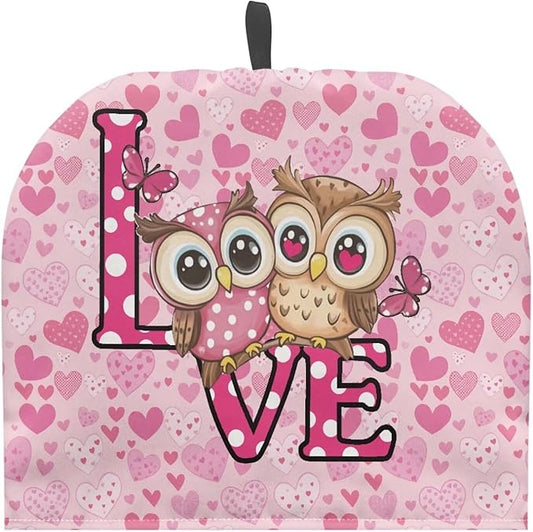 Valentine's Love Heart Tea Pot Cozies Washable Teapot Protective Cover Insulation and Keep Warm Tea Cosy Tea Kettle Quilt for Valentine's Day Gift
