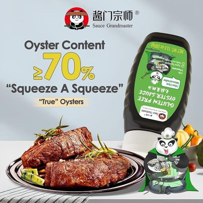 Sauce Grandmaster Double Delight Gluten-Free Sauces Bundle ??70% Oyster Extract Oyster Sauce + Sweet Hoisin Sauce ??No MSG, No Preservatives, Keto-Friendly: Ideal for Asian Cuisine, BBQ, and Healthy Cooking