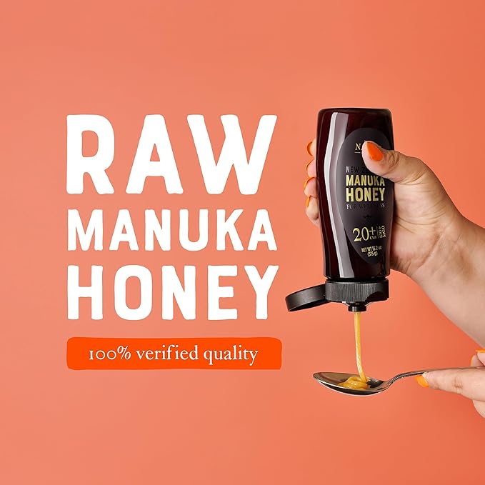 Nate's Pure Manuka Honey, Gold Edition | Sourced & Packed in New Zealand | MGO 830+ UMF Certified 20+ | 13.2 oz Squeeze Bottle