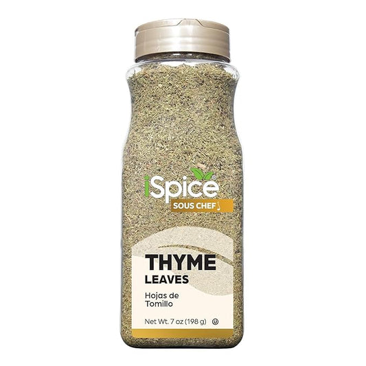 iSpice | Thyme Leaves | 7 oz | Bulk Size | Premium Herbs | Kosher