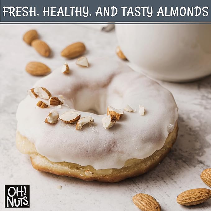 Oh! Nuts Almonds - Dry Roasted Unsalted Almonds - 5 lb - No Salt, No Oil All-Natural Protein - Packed in New York Zip-Seal Bag for Exceptional Freshness