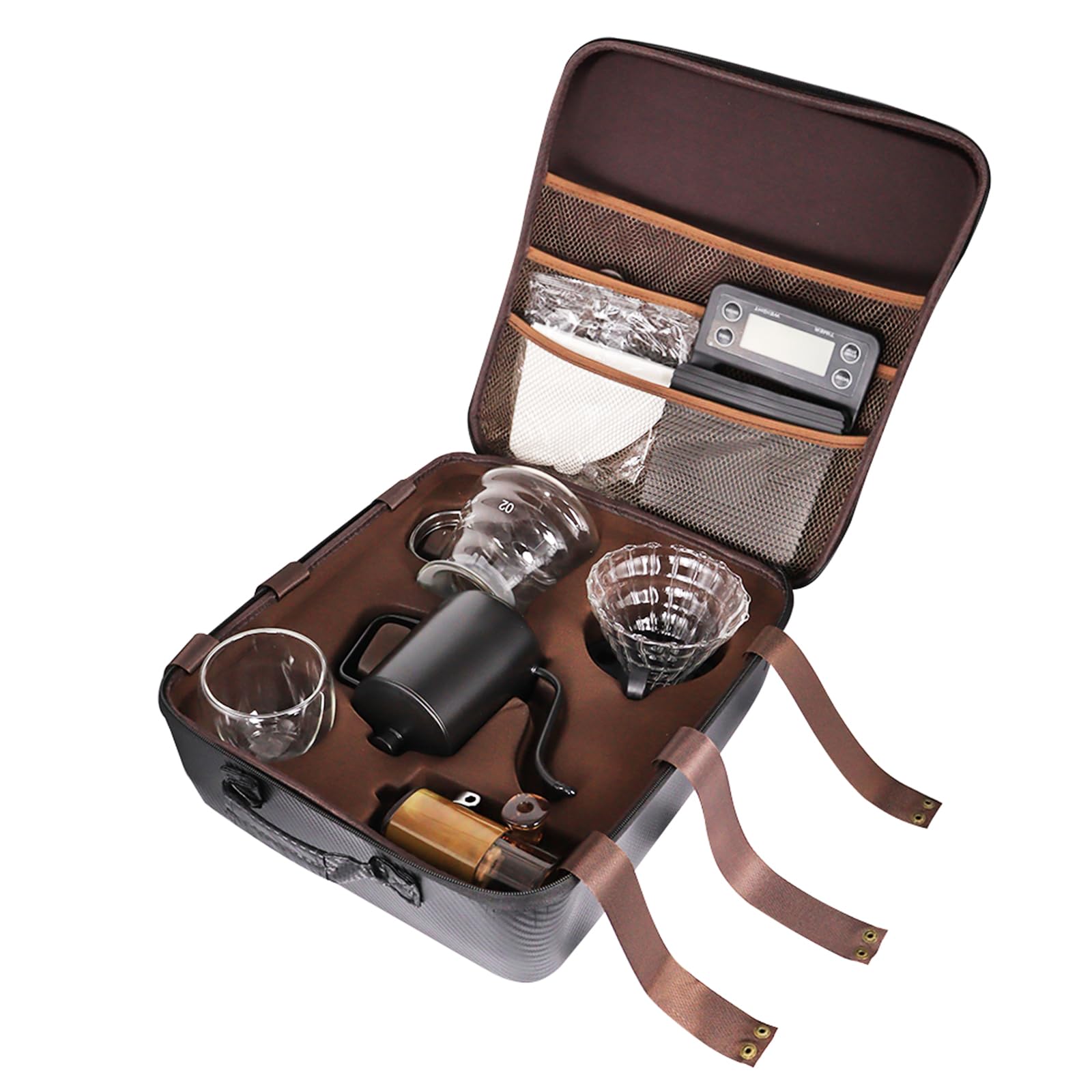 SOTECH Pour Over Coffee Maker Set, Coffee Kettle Scale, Pour Over Coffee Dripper, Bean Grinder