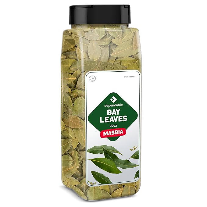 Dependable Foods Bay Leaves – 2 oz. Jar - 100% Natural, Non-GMO, Salt-Free | Kosher, Allergen-Free | Nature’s Aroma