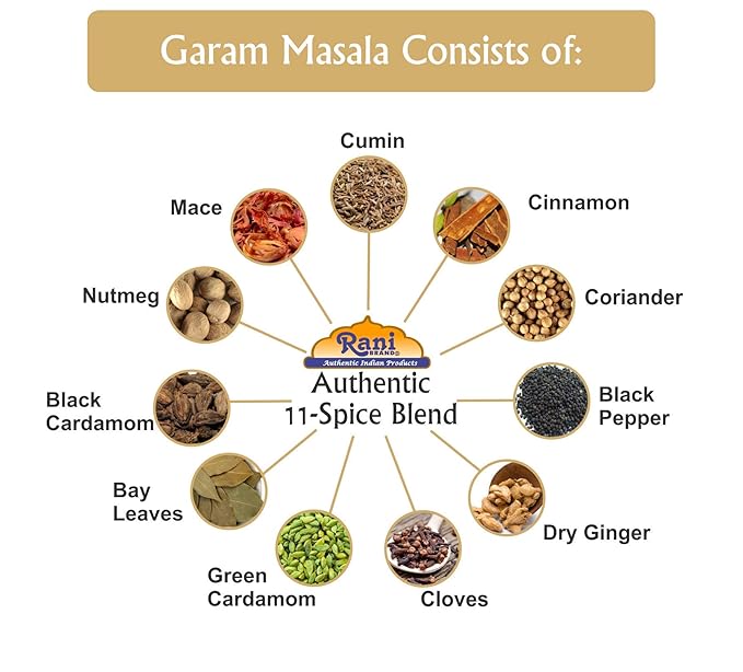 Rani Garam Masala Indian 11-Spice Blend 400oz (25lbs) 11.36kg Bulk Box ~ All Natural, Salt-Free | Vegan | No Colors | Gluten Friendly | NON-GMO | Indian Origin