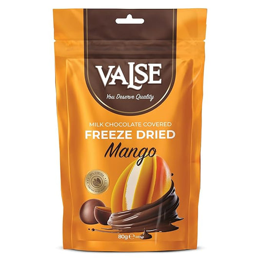 Chocolate Covered Mango, Milk Chocolate Covered Freeze Mango, 2.8 oz Chocolate Covered Fruit, Chocolate Dipped Mango (Mini, Mango)