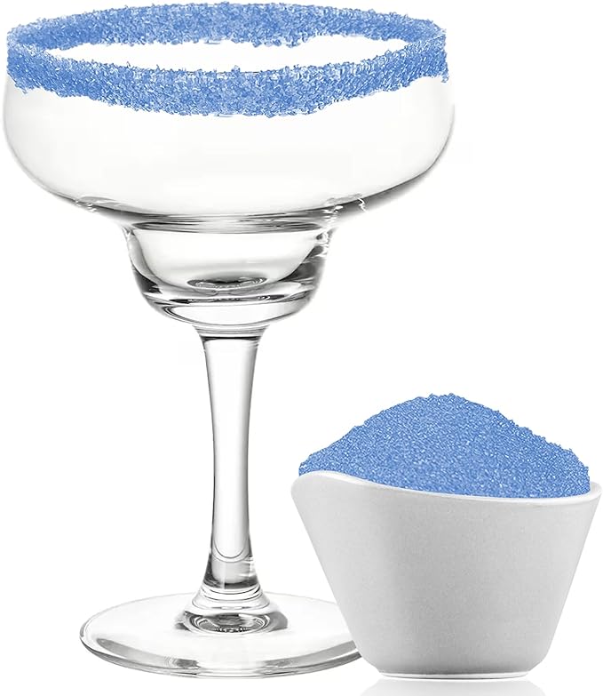 Glitter & Glitz Cocktail Sugar ??Premium Natural Sugar for Enhancing Cocktail Drinks ??Vibrant Colored Sugar, USA Manufactured, No Artificial Ingredients ??Cocktail Rimming Sugar (Sky Blue)