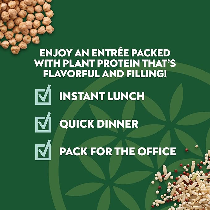 SEEDS OF CHANGE Organic Protein Bowl Garden Pesto, Prepared Entr챕e, Microwave in 90 Seconds, 9 oz (Pack of 6)