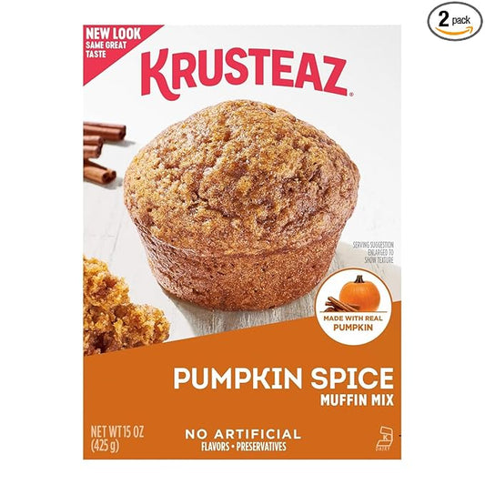 Krusteaz Pumpkin Spice Muffin Mix (15 Ounce (Pack of 2))