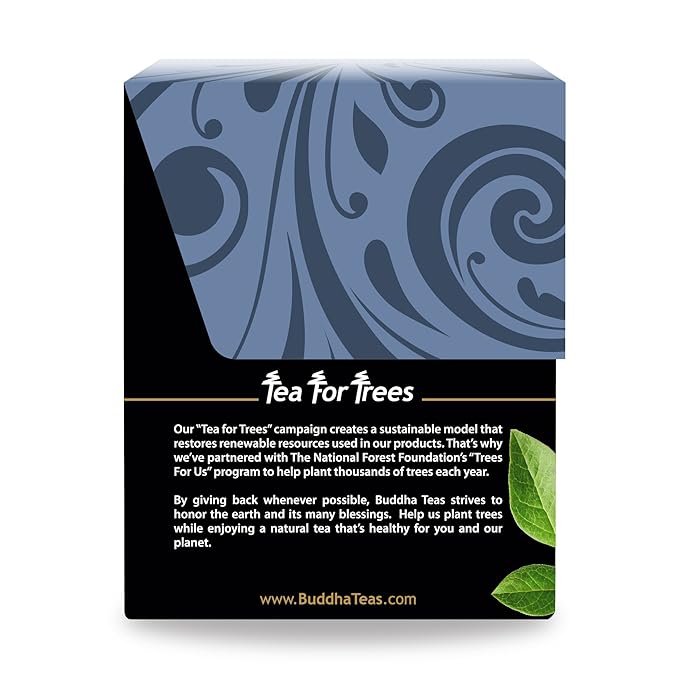 Buddha Teas Organic Bilberry Leaf Tea - OU Kosher, USDA Organic, CCOF, 18 Bleach-Free Tea Bags