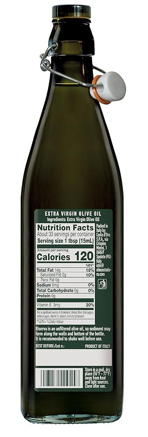 Costa D'Oro 100% Italiana Riserva Range Extra Virgin Olive Oil, Made With 100% Italian Olives, Full Bodied Intense Taste, (16.9Fl. Oz) - 1 Pack