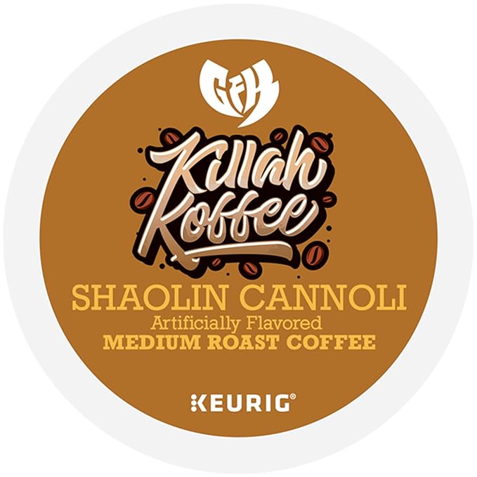 Killah Koffee Shaolin Cannoli, Keurig Single-Serve K-Cup Pods, Flavored Coffee, 10 Count
