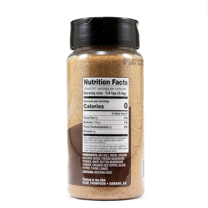 Olde Thompson Umami Seasoning, Savory Mushroom Seasoning Blended with Onions & Peppers, 6.8 Ounce
