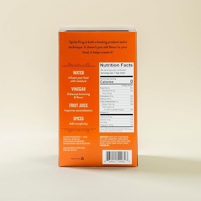 Spritz King Culinary Basting Spray: For Grilling, Smoking, Air Frying - Delicious Dark Bark, Flavorful Crust & Moisture-Sealing Power - Great on Meats or Veggies (16 Ounce Original)