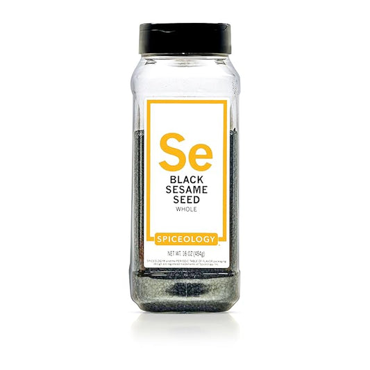 Spiceology ??Black Sesame Seeds ??Bold, Nutty & Earthy Flavor ??Perfect for Asian Cuisine, Baking, Spice Blends, Dressings & Garnishes ??Freshly Packed & Chef-Approved ??16 oz