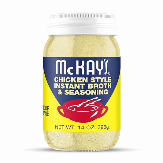 McKay's Chicken Flavored Soup Seasoning, Gluten Free, Vegetarian Instant Broth, Bullion Powdered Seasoning, Good on Meats, Veggies or in Soup! (Original Chicken, 1 Pack)