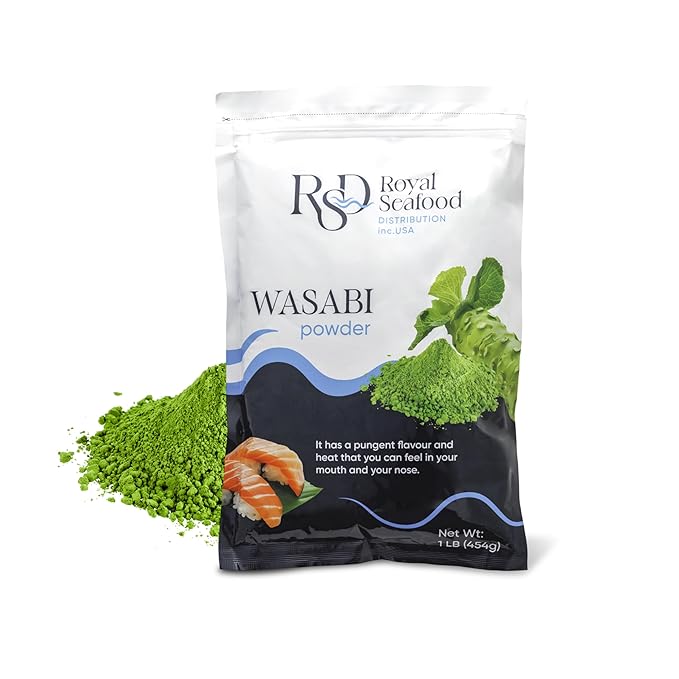 RSF ??Premium Wasabi Powder 1 LB ??Real Japanese Horseradish Root Powder for Sushi, Sashimi & Sauces ??Gluten Free, Hot & Spicy Sushi Seasoning ??Pure Wasabi Paste for Dipping