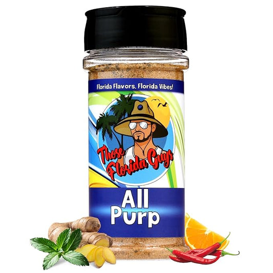 All-purp Seasoning - the Original Florida-style Sweet Heat With Orange, Ginger, and Cayenne, 140g - Perfect Complete Seasoning for Beef, Pork, Chicken, Fish, Veggies & More