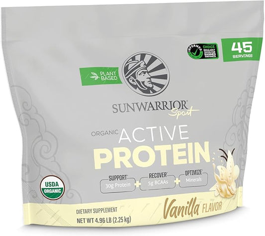 Sunwarrior Organic Plant Based Protein Powder | Vegan Organic Protein Powder with BCAA Amino Acids