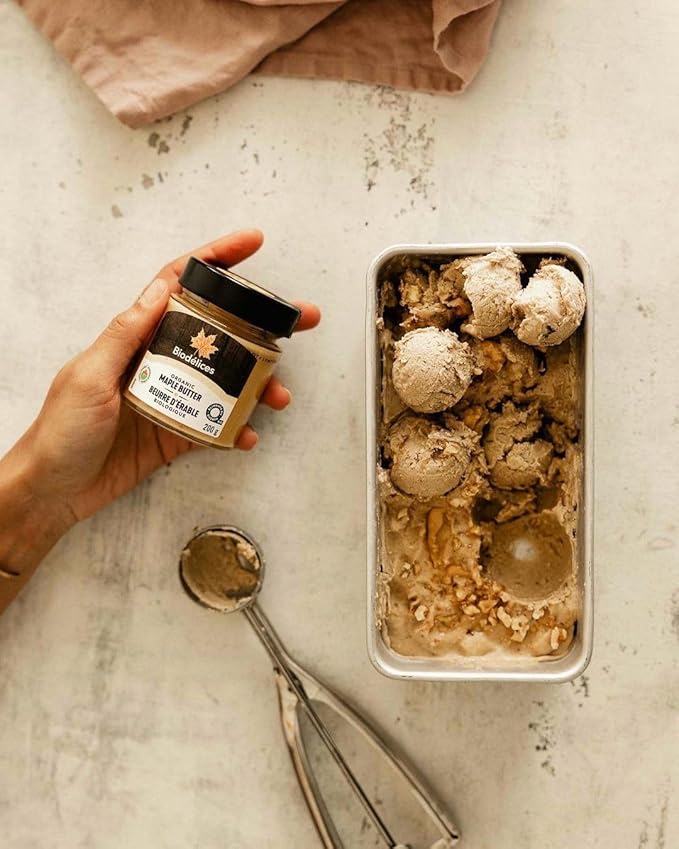 Biodélices Premium 100% Organic Maple Butter from Quebec - Pure Maple Butter Spread | 200g A Sumptuous Spread That Captures The Essence Of Quebec's Rich Maple Forests