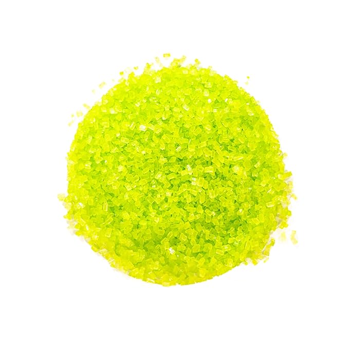 Bakerpan Sugar Sprinkles for Baking - 7 Ounce Lime Green Decorating Sugar Crystals for Cookies, Cake Pops, Ice Cream (Made in USA)