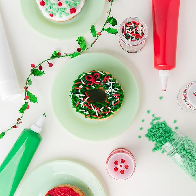 Sweets Indeed, Christmas Sprinkles, 4 Pack, Holiday Edible Sprinkle Mix, Perfect for Cake Decorations, Baking, Ice Cream, Cookies, Cupcake Topper (Christmas)