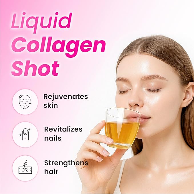 CJ Wellcare Innerb Glowshot Collagen (50.7 fl oz, 30 Servings) - Marine Liquid Collagen for Women, 3,000mg Collagen Peptides, Collagen Shots for High Absorption, Hair, Skin & Nails Supplement